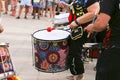 Group of musicians playing the drums Royalty Free Stock Photo