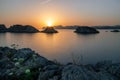 Santa Ponsa coastline at sunset in Mallorca, Spain