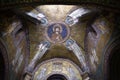 Santa Prassede in Rome Italy is a small church which houses an alleged segment of the pillar upon which Jesus was flogged and tort Royalty Free Stock Photo