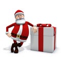 Santa with present Royalty Free Stock Photo