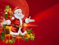 Santa and presents background