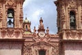 Santa prisca facade in taxco guerrero, mexico Royalty Free Stock Photo