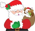 Santa and Puppy Gift Royalty Free Stock Photo