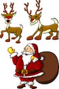 Santa and rein deers