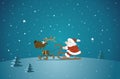 Santa and reindeer