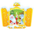 Santa and Reindeer celebrate Christmas Royalty Free Stock Photo