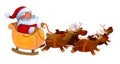 Santa with reindeers Royalty Free Stock Photo