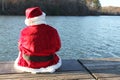 Santa Resting on the Dock