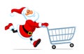 Santa run with shopping cart