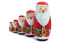 Santa Russian Nesting Dolls Royalty Free Stock Photo