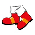 Santa`s Christmas boots. New Year. On a white background. For your design