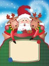 Santa's Christmas Reindeer Helpers Royalty Free Stock Photo
