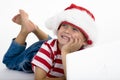 Santa's elve placing order for christmas Royalty Free Stock Photo