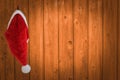 Santa`s hat hanging on his workshop wall Royalty Free Stock Photo