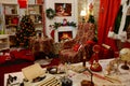 Santa`s living room, decorated for Christmas Royalty Free Stock Photo