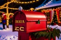 Santa s Mailbox Decoration A Festive Delight.AI Generated