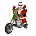 Santa's Reindeer Concept Chopper Royalty Free Stock Photo