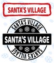 Santa`S Village Scratched and Clean Stamp Seals for Xmas