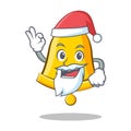 Santa school bell character cartoon