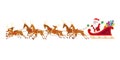 Santa Sleigh and Reindeer Royalty Free Stock Photo