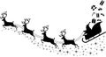 Santa Sleigh silhouette