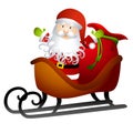 Santa in Sleigh of Toys Royalty Free Stock Photo