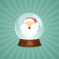 Santa Snow Globe Vector Royalty Free Stock Photo