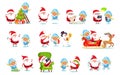 Santa and Snow Maiden Life Vector Illustration Royalty Free Stock Photo
