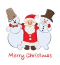 Santa & Snowmen