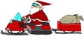 Santa On A Snowmobile