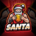 Santa sport mascot logo design