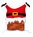Santa stuck in chimney