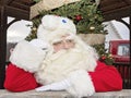 Santa Takes a Break Royalty Free Stock Photo