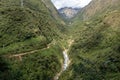 The Santa Teresa River in green lush valley of Andes mountains, Peru Royalty Free Stock Photo