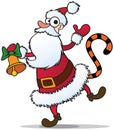 Santa with tiger tail Royalty Free Stock Photo