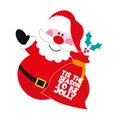 Santa Tis The Season To Be Jolly Vector Illustration