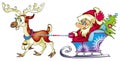 Santa the traveler Royalty Free Stock Photo