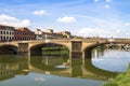 Santa Trinita bridge over river Arno. Florence, Italy Royalty Free Stock Photo