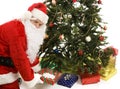 Santa Under the Tree Royalty Free Stock Photo