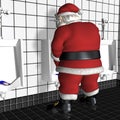 Santa Using Urinal