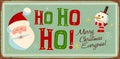 Vintage Metal Sign - Merry Christmas Everyone! - Vector EPS10. Royalty Free Stock Photo