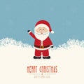 Santa wave snow winter background