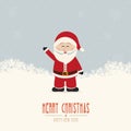 Santa wave snow winter background