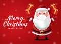 Santa wearing mask with Merry Christmas and Happy New Year Royalty Free Stock Photo