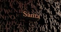 Santa - Wooden 3D rendered letters/message