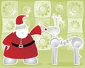 Santabot and Robodeer Royalty Free Stock Photo