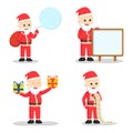 Santaclaus character profession design vector