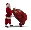 Santaclaus courier Royalty Free Stock Photo