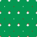 of santaclaus with red and white christmass tree pattern on green background Royalty Free Stock Photo