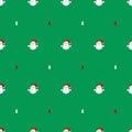 of santaclaus with red and white christmass tree pattern on green background Royalty Free Stock Photo